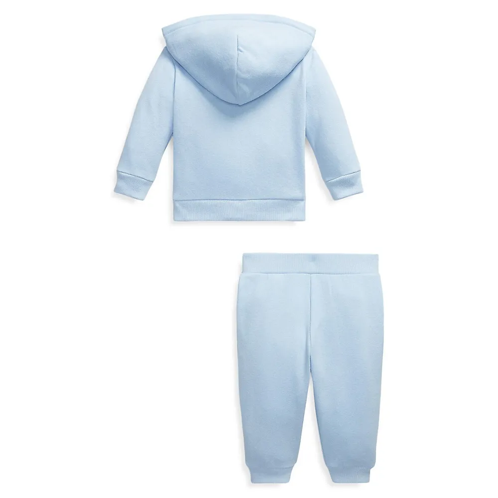 Ralph Lauren Baby Boy's 2-Piece Fleece Full-Zip Hoodie & Pants Set