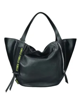 Rebelle Guya Black Leather Shopping Bag