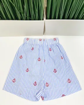 RED/BLUE SEERSUCKER SHORT