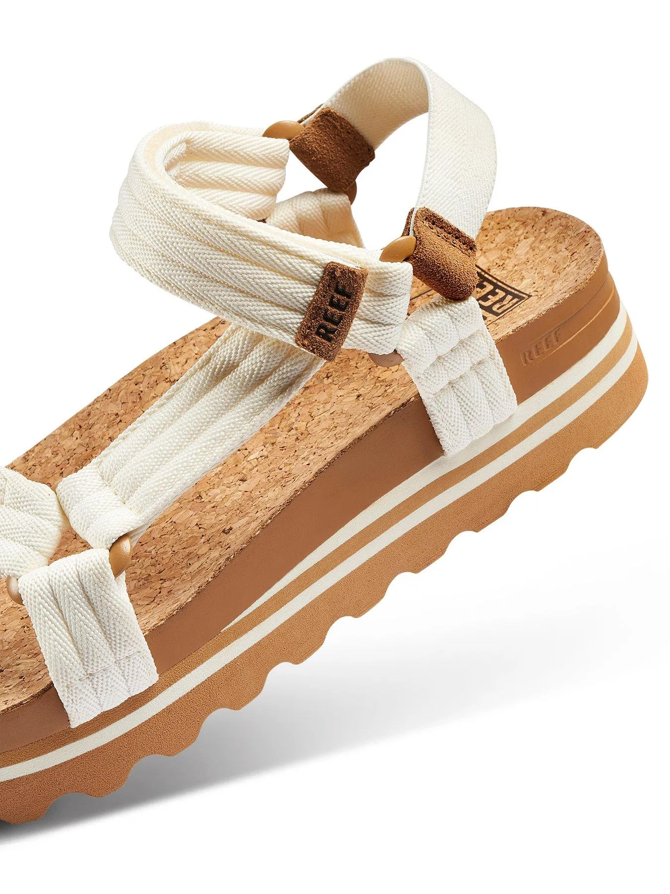 Reef Cushion Rem Hi Trekker Style Sandals - Whisper White