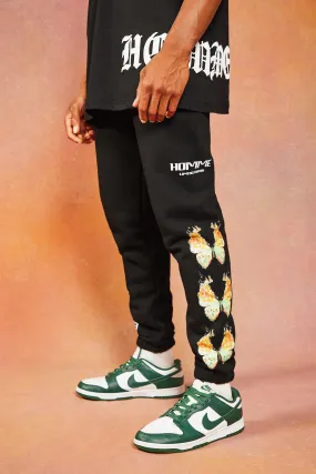 Regular Fit Ofcl Butterfly Graphic Joggers