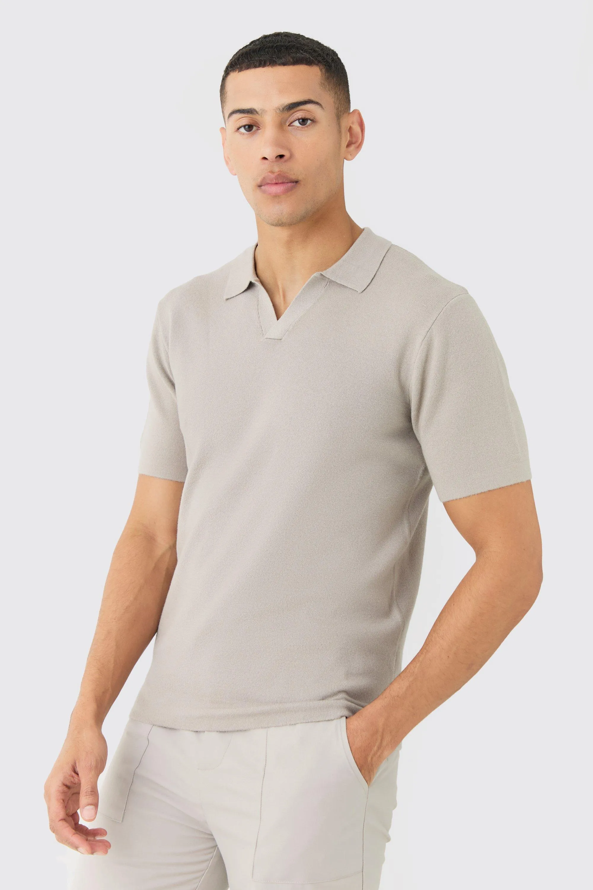 Regular Fit Revere Knitted Polo