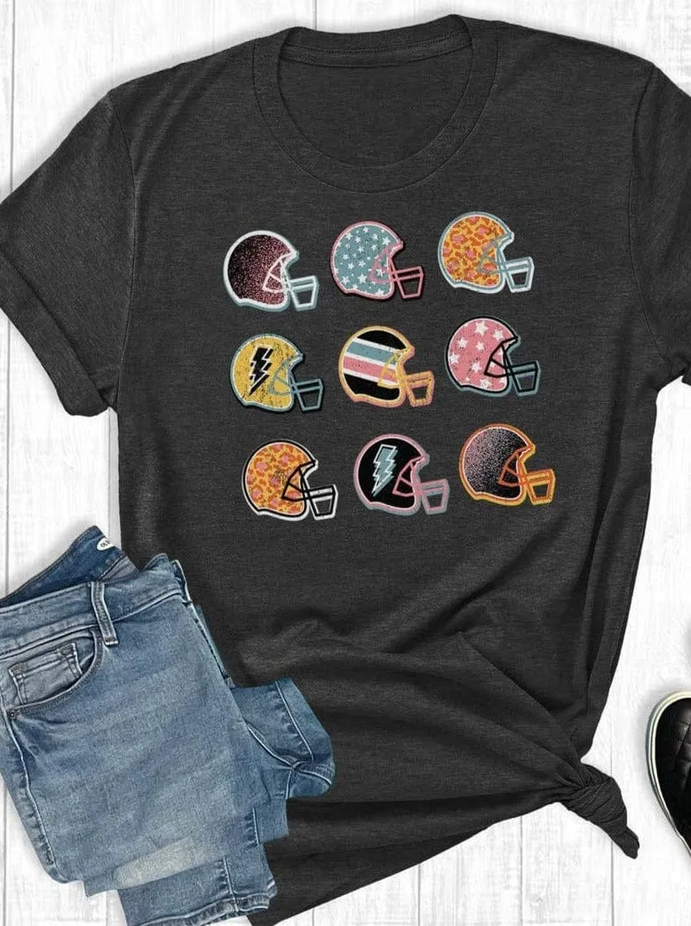 Retro Football Helmet Tee