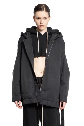 rick owens drkshdw porterville hooded peter in cotton nylon faille