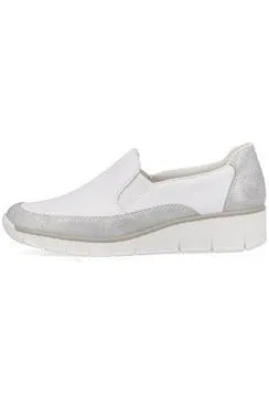 Rieker Womens Shoes 53796 80 white combi