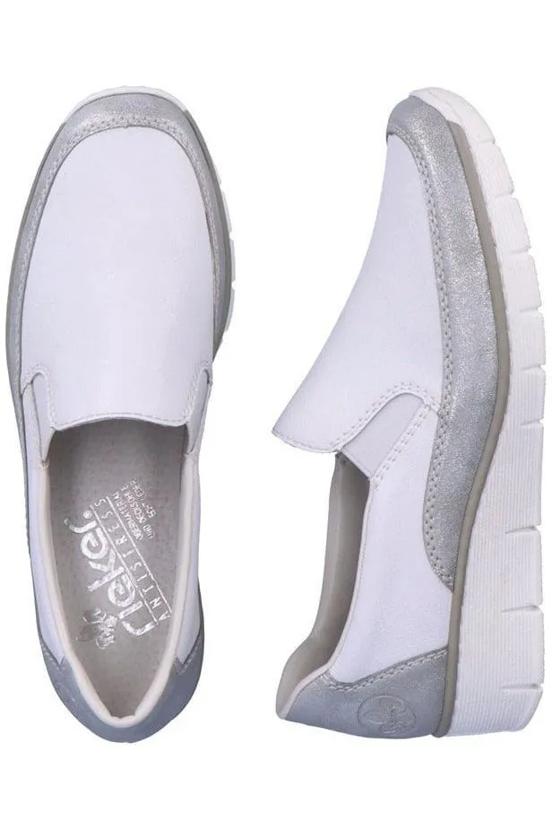 Rieker Womens Shoes 53796 80 white combi