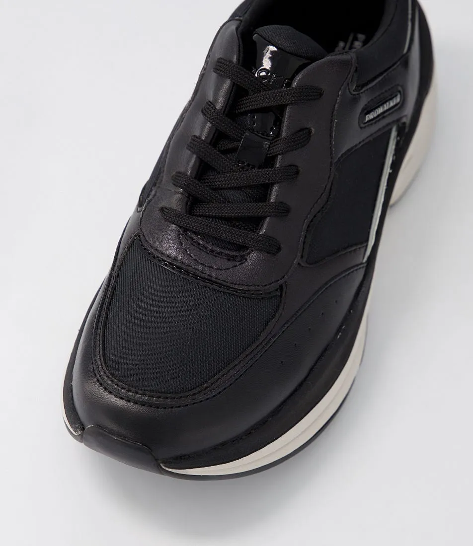 ROCKPORT Pro Black Leather Textile Sneakers