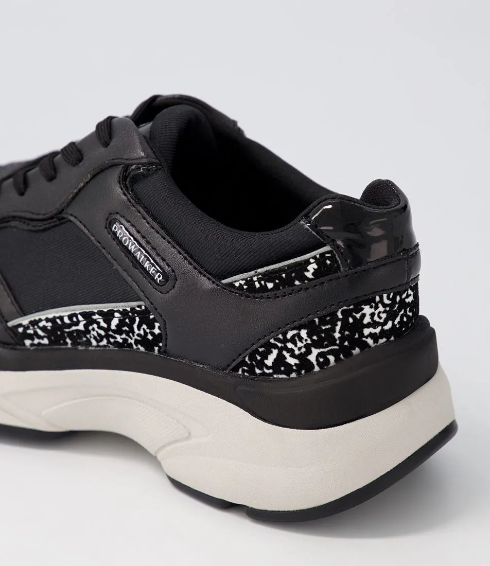 ROCKPORT Pro Black Leather Textile Sneakers