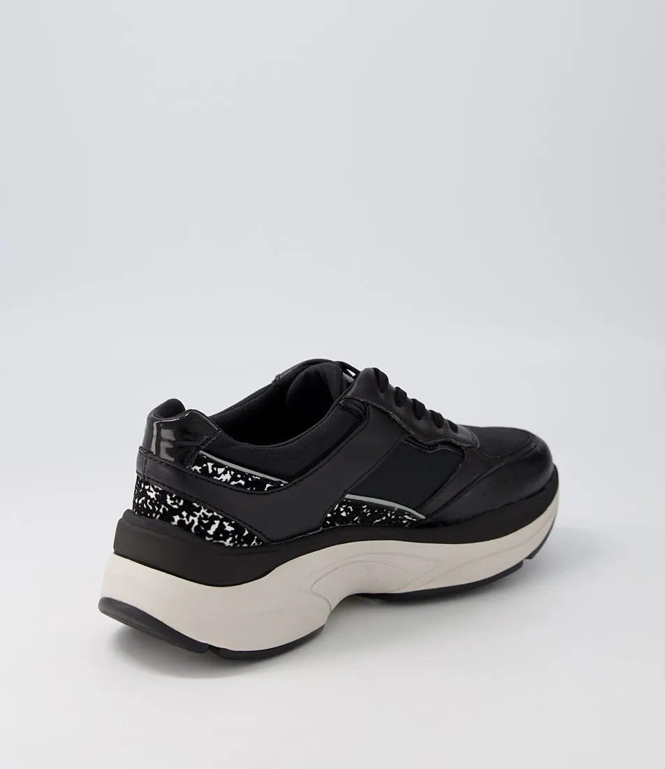 ROCKPORT Pro Black Leather Textile Sneakers