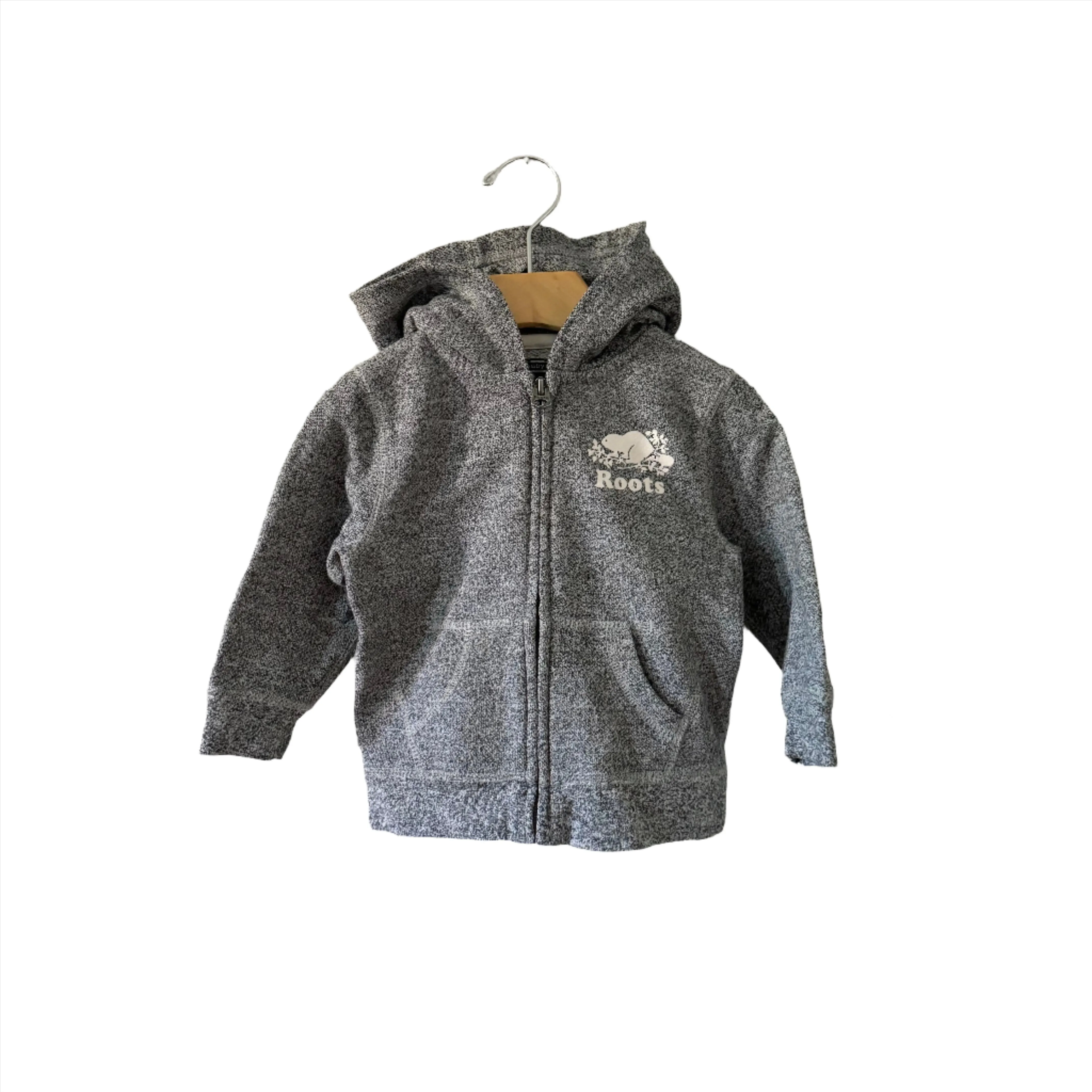 Roots / Salt n pepper zip up hoodie / 18-24M