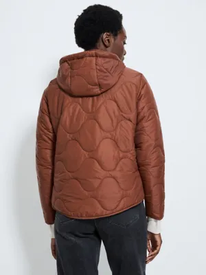 Rust Lightweight Quilted Hooded Jacket | Women | George at ASDA