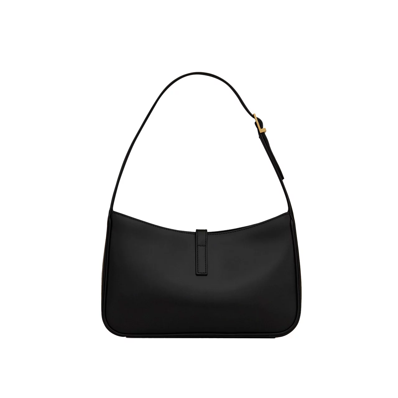 SAINT LAURENT Le 5 À 7 Leather Hobo Bag - BLACK