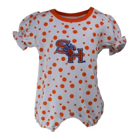 Sam Houston Polka Dot Girl's Romper