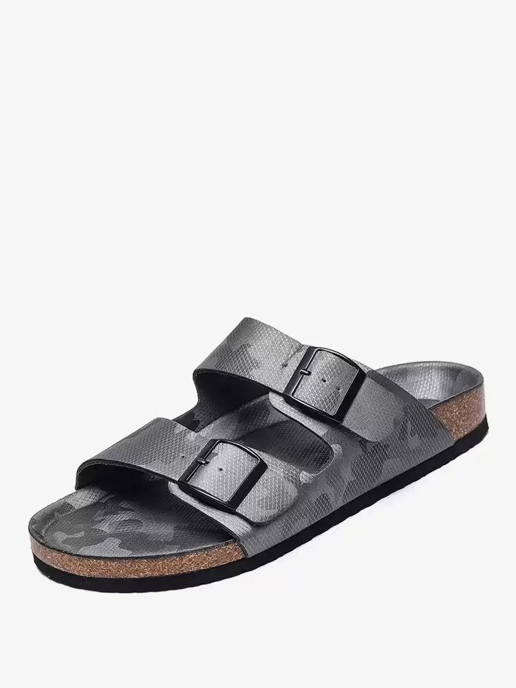 Sandals For Men Slip-On Color Block Split Sole