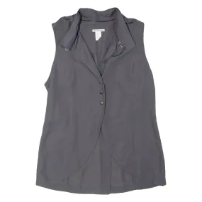 SARAH PACINI Womens Waistcoat Grey UK 4