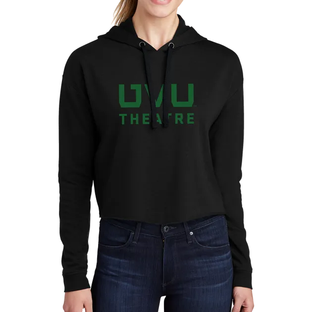 Sport-Tek Ladies PosiCharge Tri-Blend Wicking Fleece Crop Hooded Pullover - UVU Theatre