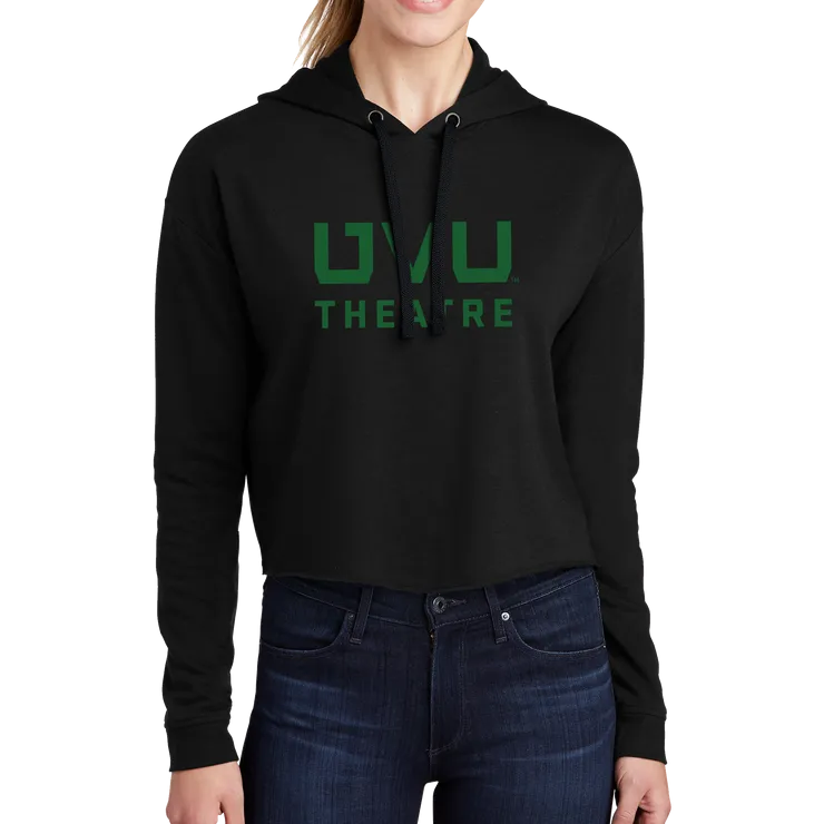 Sport-Tek Ladies PosiCharge Tri-Blend Wicking Fleece Crop Hooded Pullover - UVU Theatre