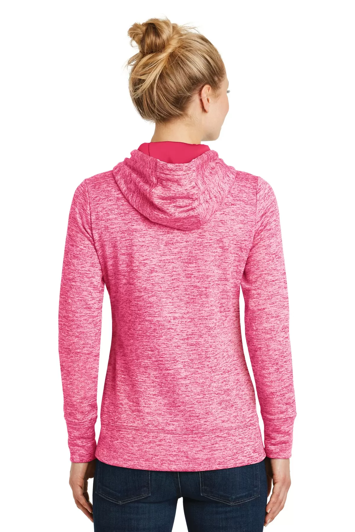 Sport Tek LST225 Sport-Tek Ladies PosiCharge Electric Heather Fleece Hooded Pullover SKU: LST225