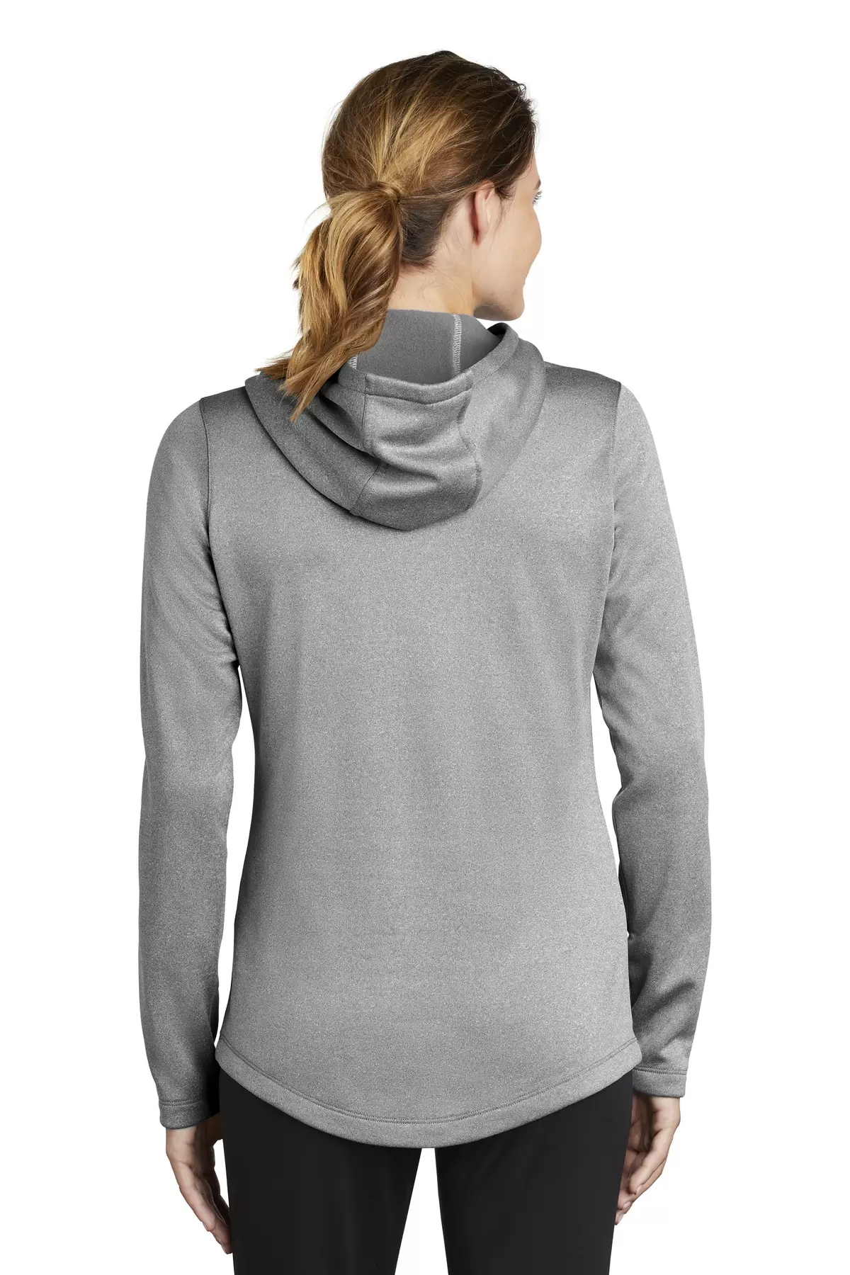 Sport Tek LST264 Sport-Tek  Ladies PosiCharge  Sport-Wick  Heather Fleece Hooded Pullover SKU: LST264