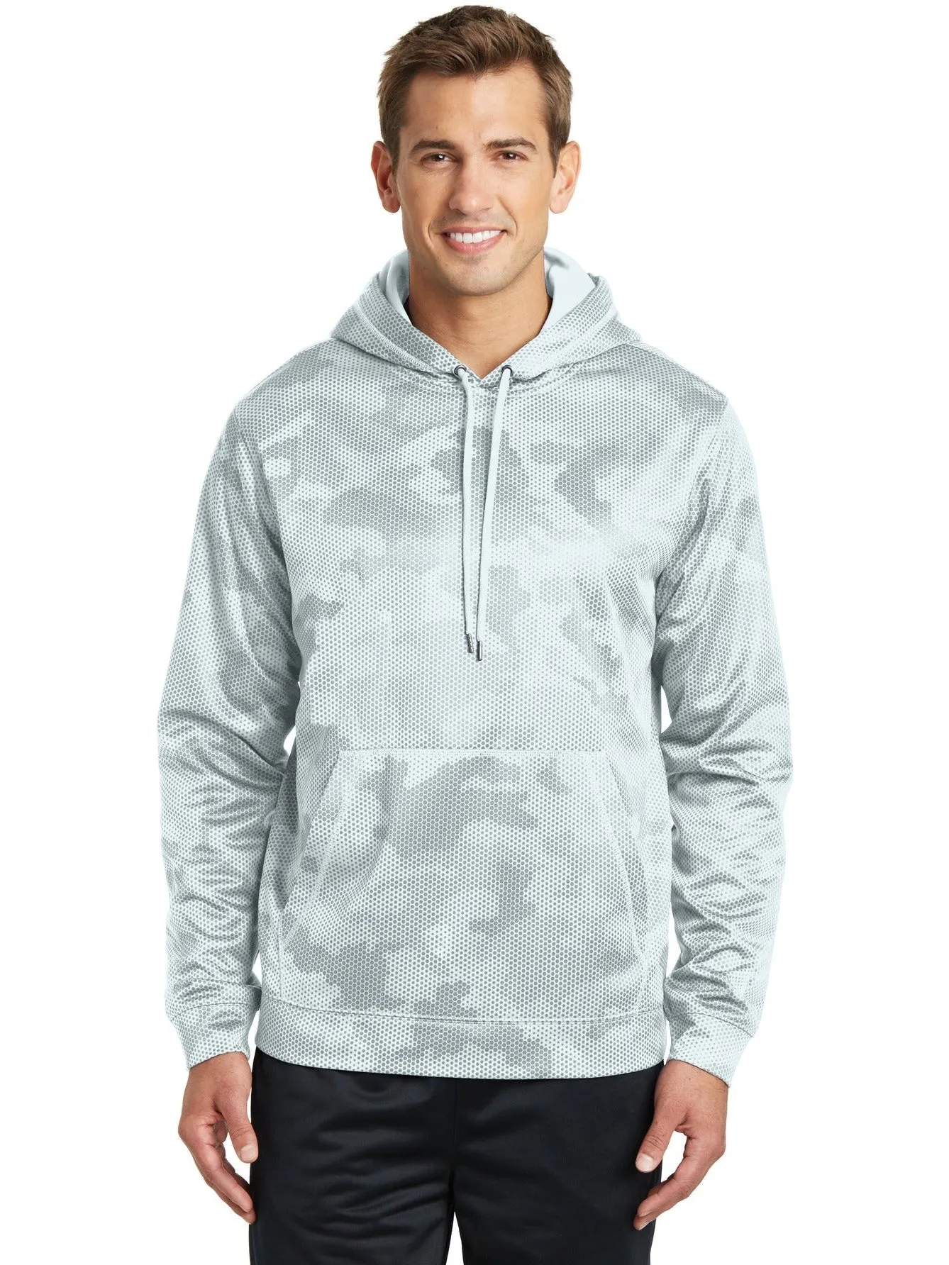 Sport-Tek Sport-Wick Camohex Fleece Hooded Pullover