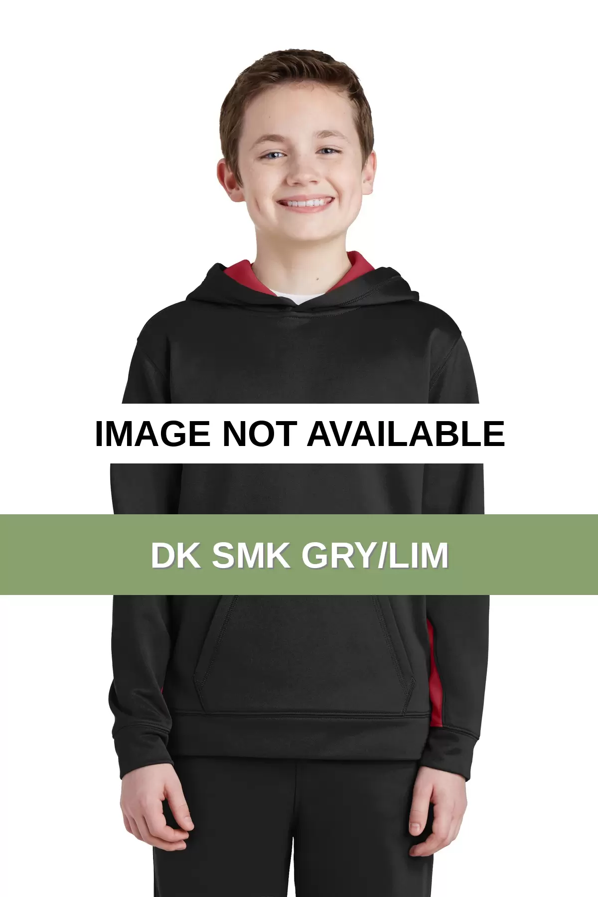 Sport Tek YST235 Sport-Tek Youth Sport-Wick Fleece Colorblock Hooded Pullover SKU: YST235