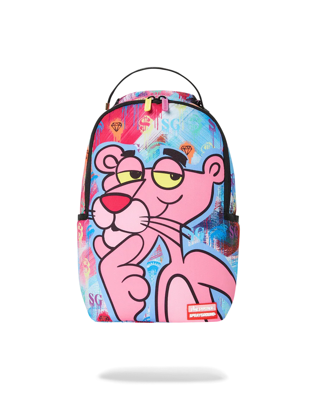 Sprayground Small Backpack: Pink Panther Art Class