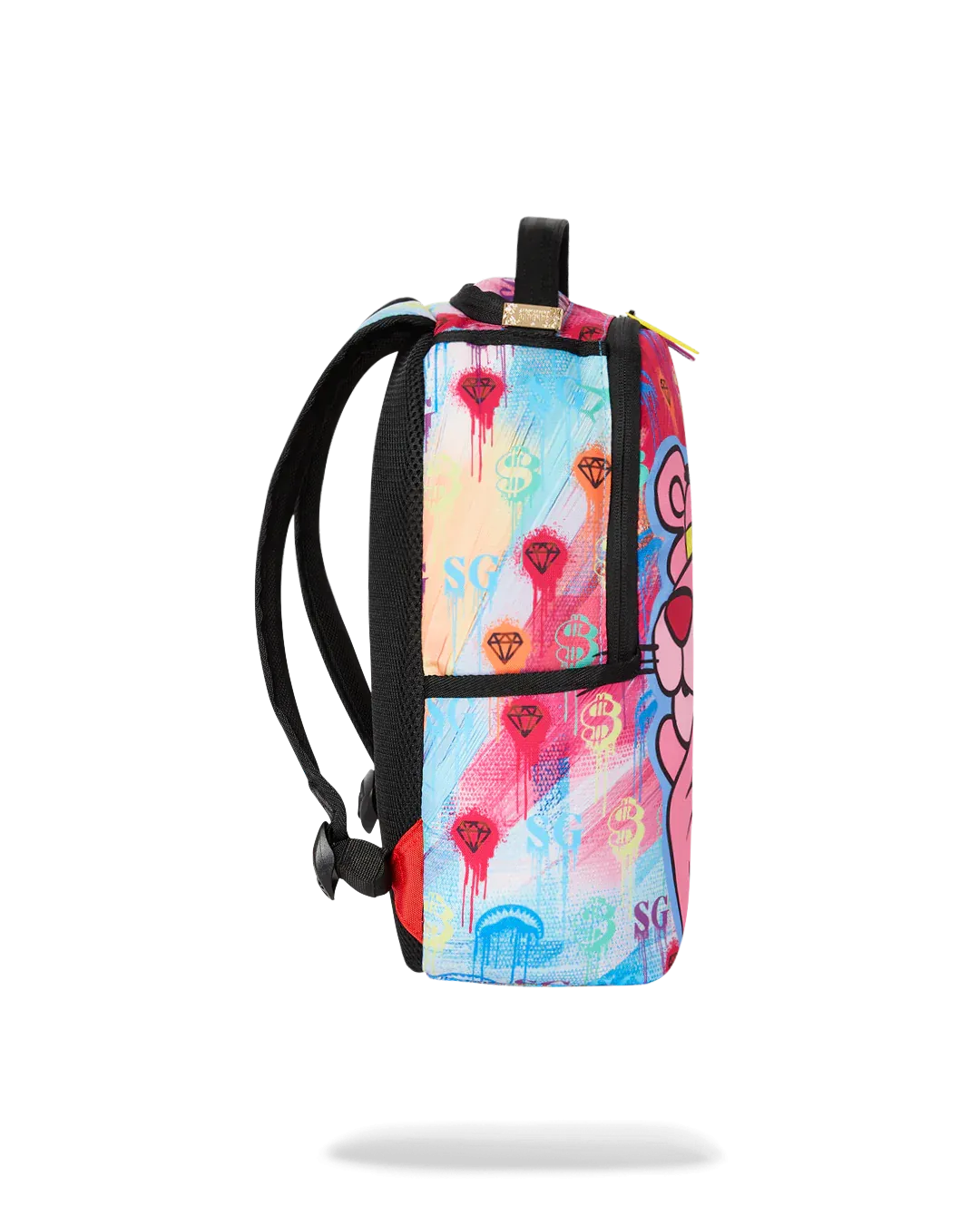 Sprayground Small Backpack: Pink Panther Art Class