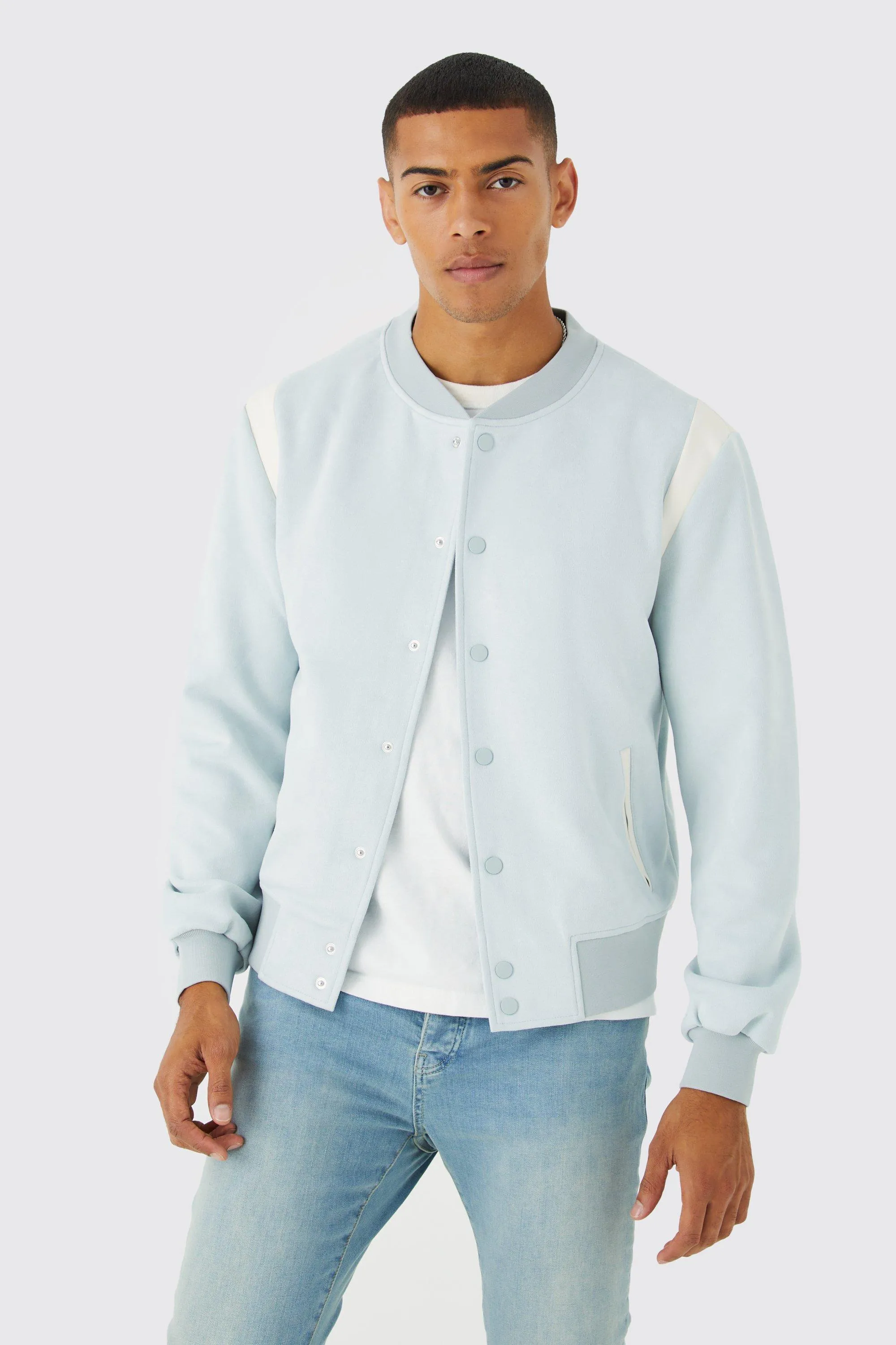 Suedette Varsity Bomber