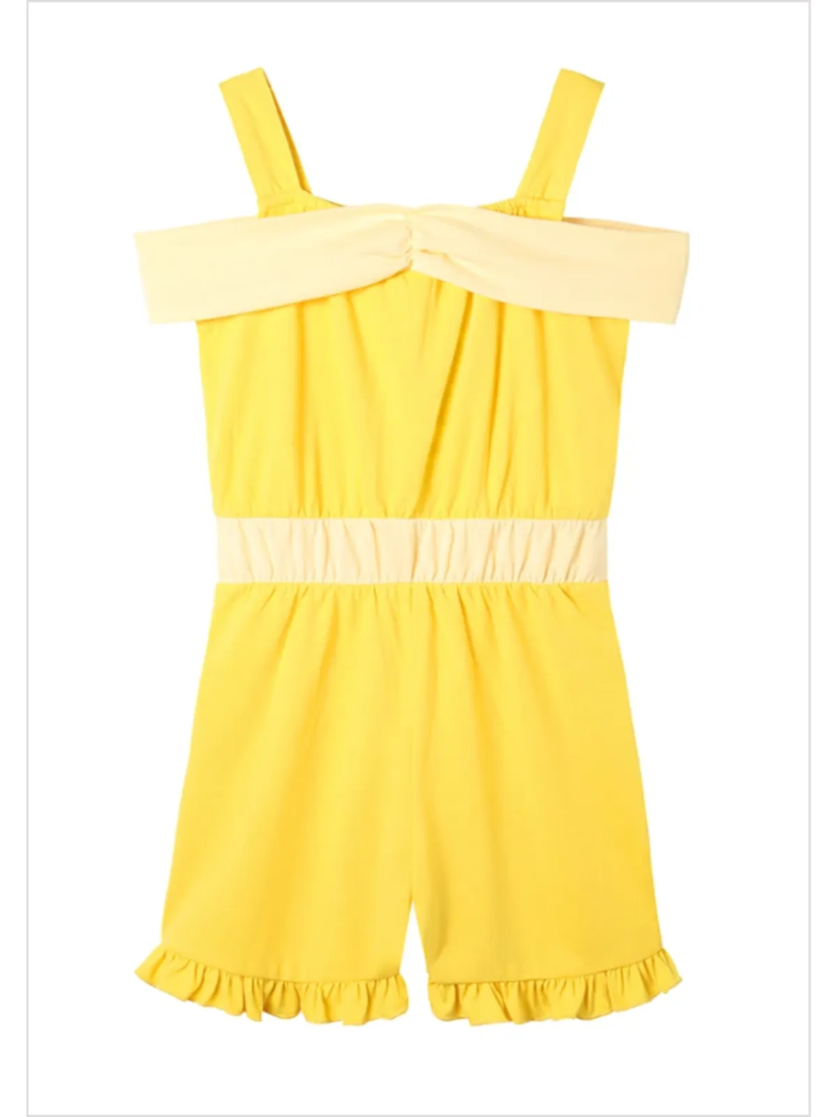 Summer Beauty Princess-Inspired Yellow Romper