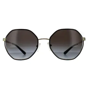 Sunglasses | Round Light Gold Black Dark Grey Gradient Sunglasses | Michael Kors