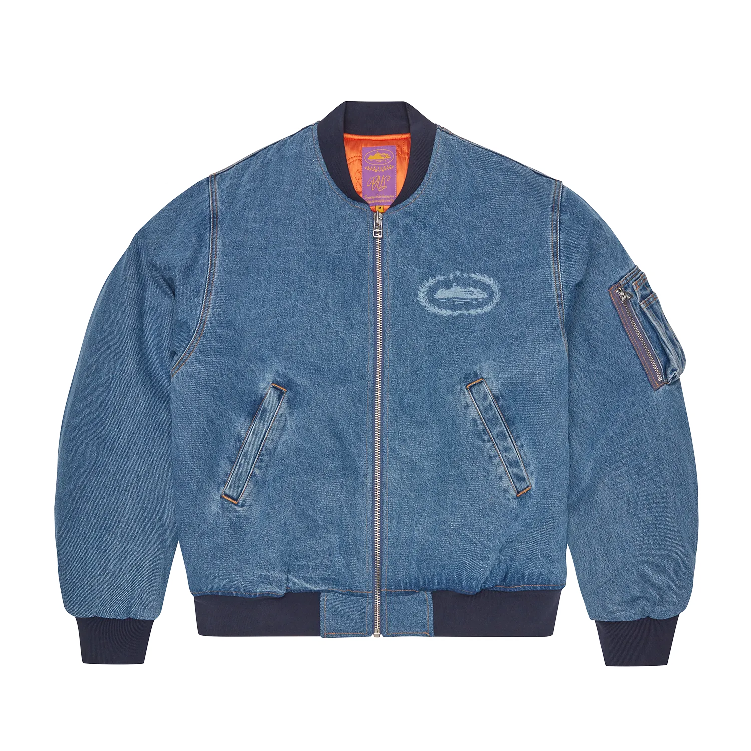 SUPERIOR ROYALE DENIM BOMBER [WASHED BLUE]