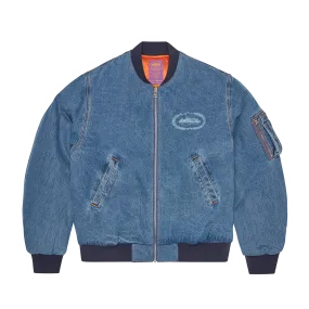 SUPERIOR ROYALE DENIM BOMBER [WASHED BLUE]