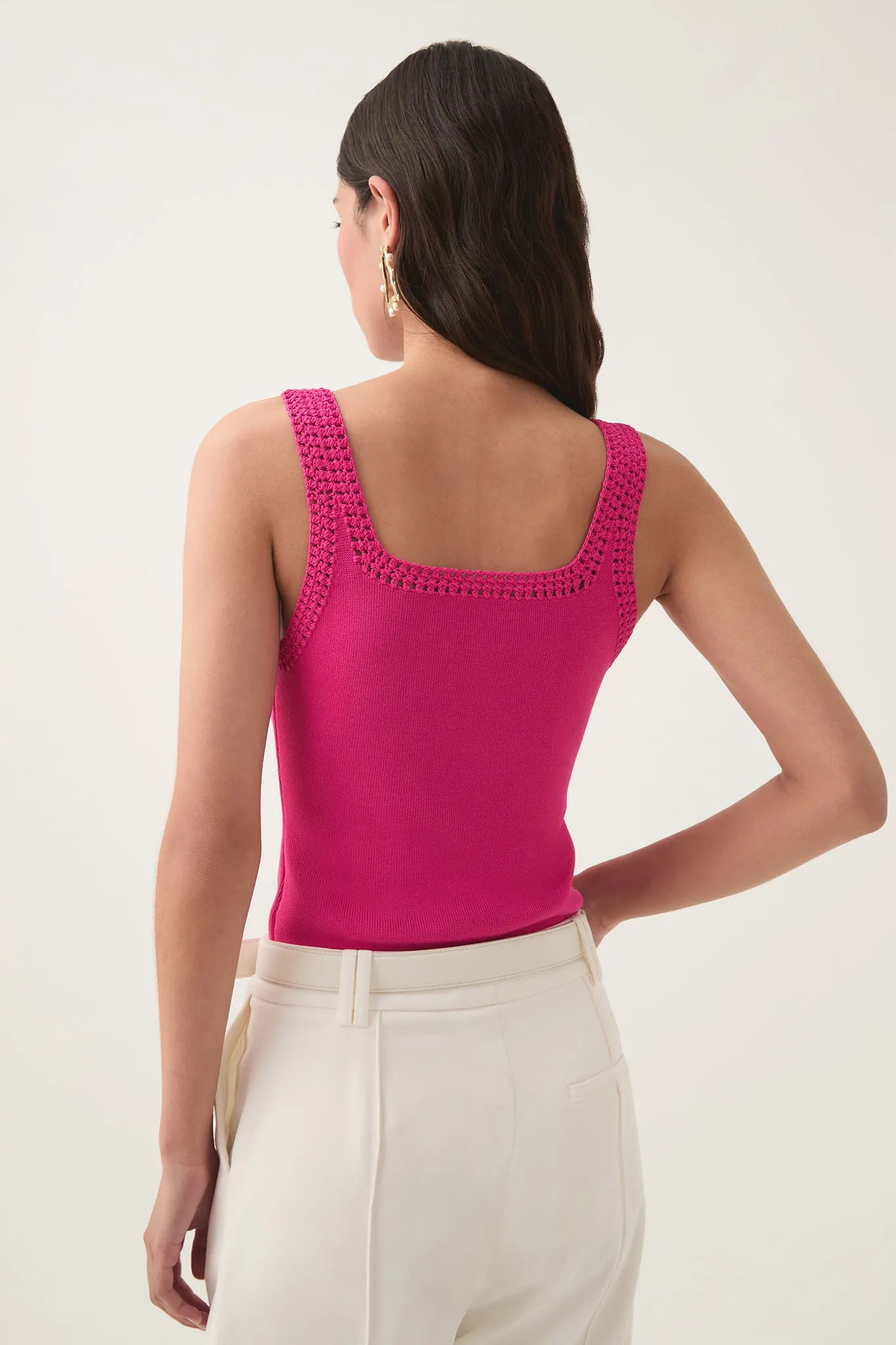 Tazia Crocheted Edge Tank