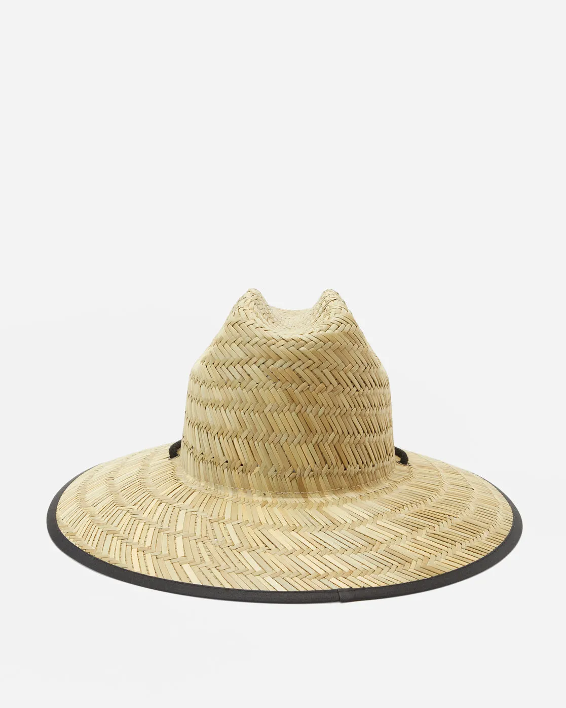 Tides Print Straw Lifeguard Hat - Asphalt