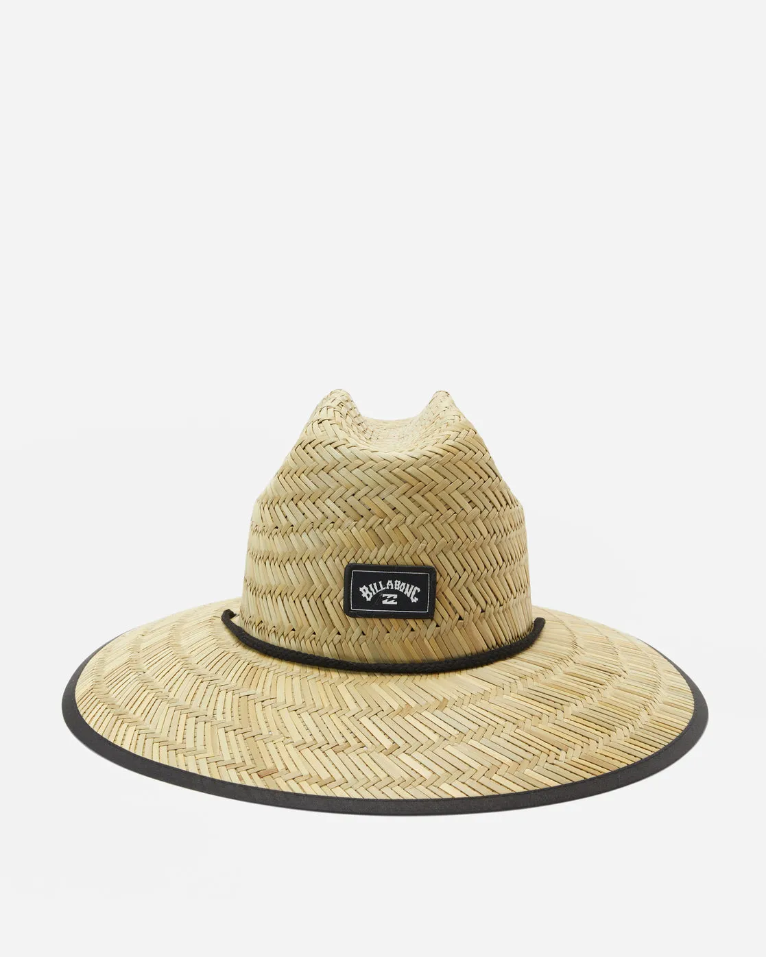 Tides Print Straw Lifeguard Hat - Asphalt