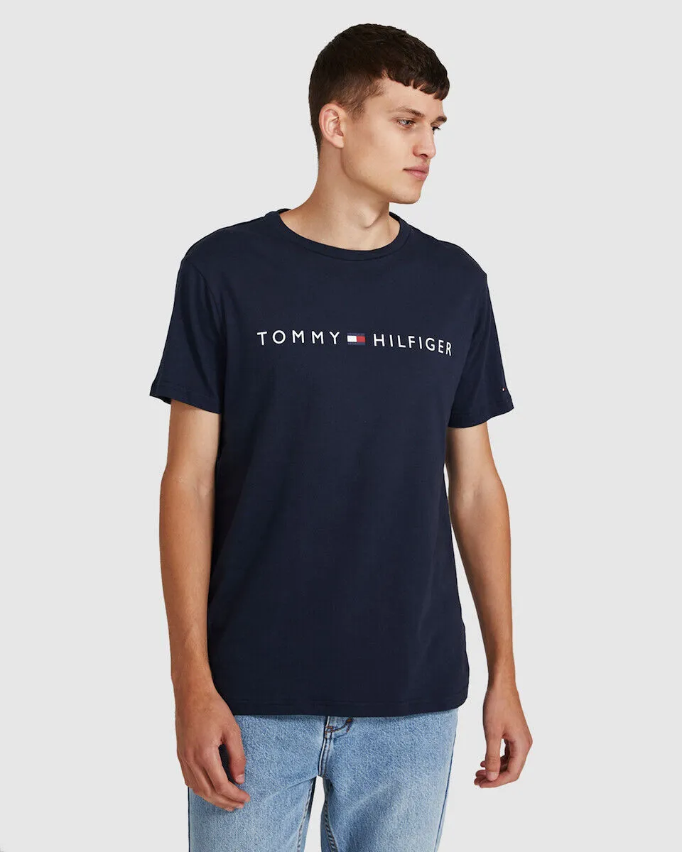 Tommy Jeans Centre Logo Flag T-Shirt Navy