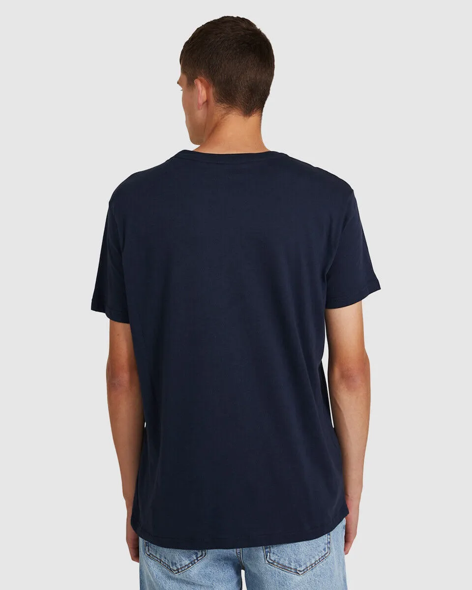 Tommy Jeans Centre Logo Flag T-Shirt Navy