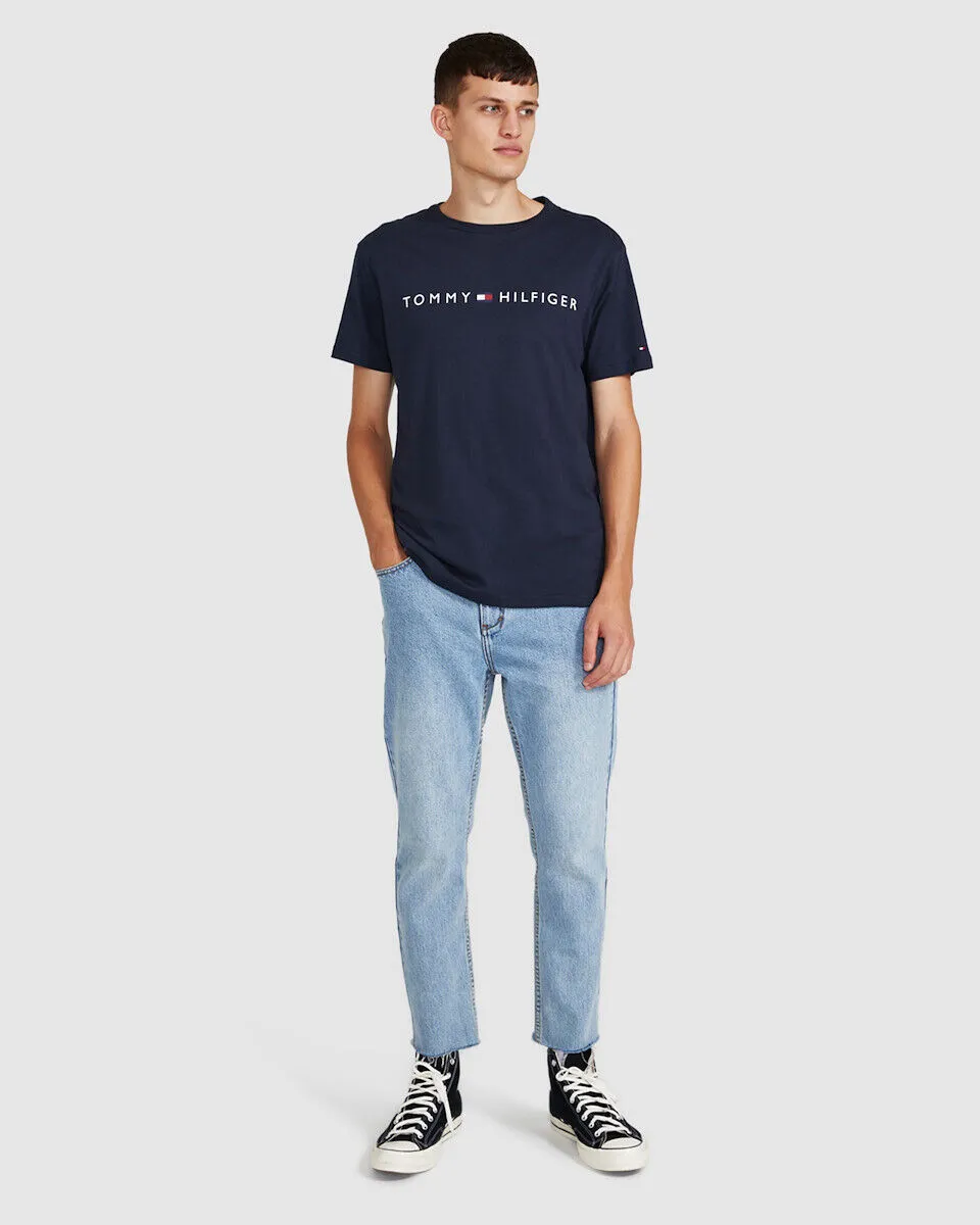 Tommy Jeans Centre Logo Flag T-Shirt Navy