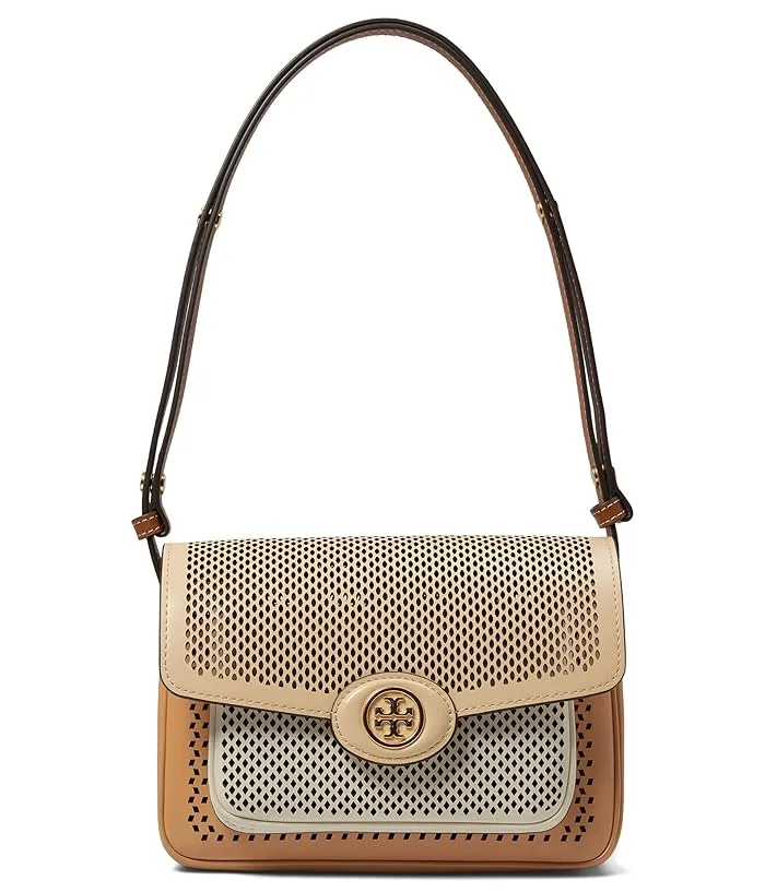 Tory Burch Robinson Perforated Color-Block Convertible Shoulder Bag