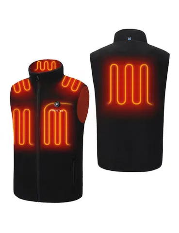 [Upgraded] Men’s Heated Fleece Vest (Up to 12 heating hours)