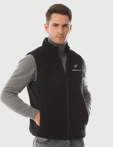 [Upgraded] Men’s Heated Fleece Vest (Up to 12 heating hours)