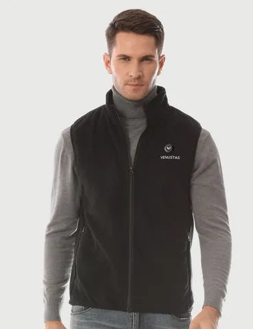 [Upgraded] Men’s Heated Fleece Vest (Up to 12 heating hours)