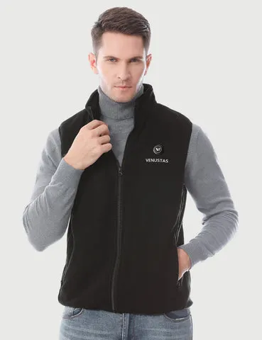 [Upgraded] Men’s Heated Fleece Vest (Up to 20 heating hours)