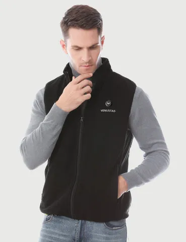 [Upgraded] Men’s Heated Fleece Vest (Up to 20 heating hours)