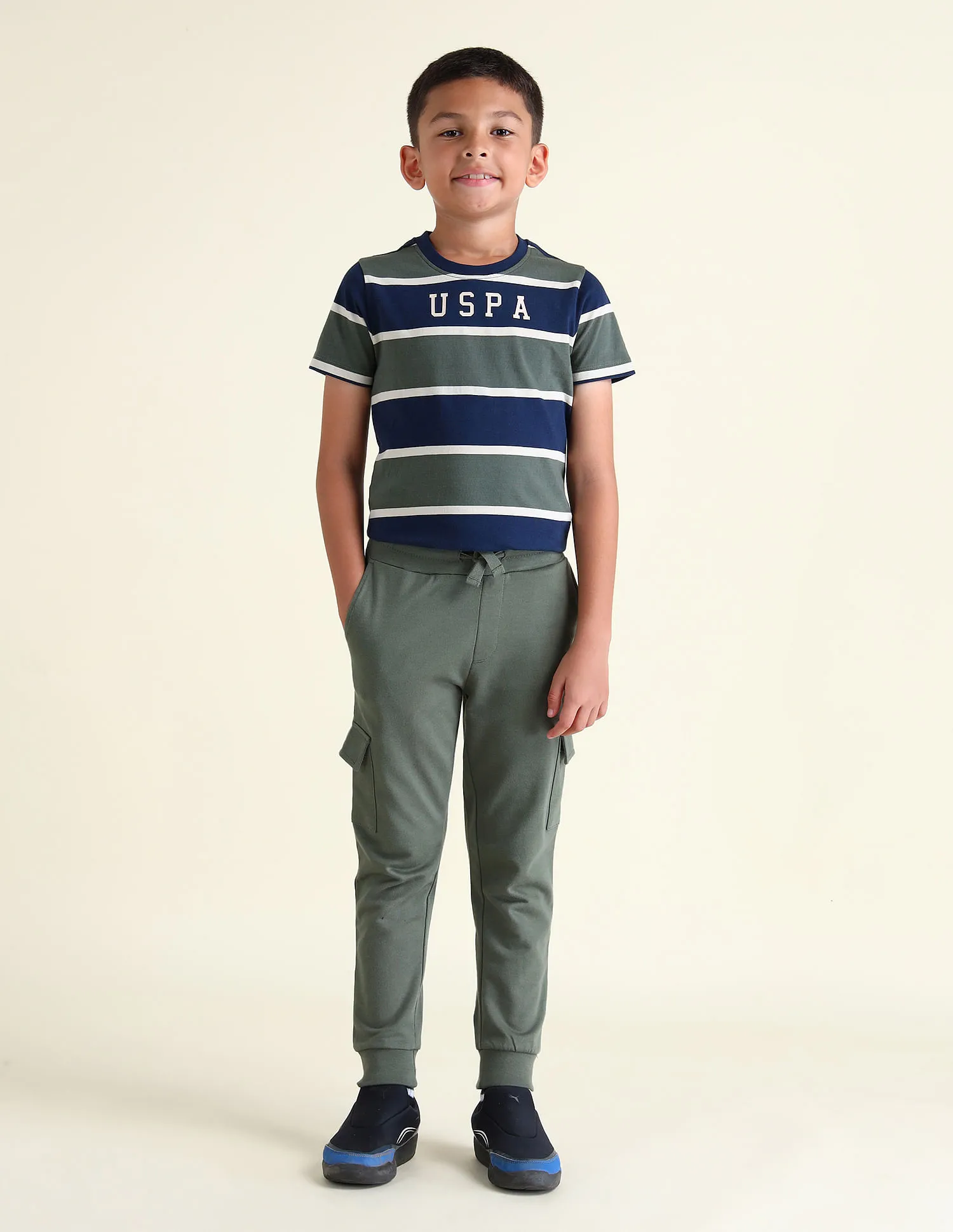 U.S. Polo Assn. Kids Boys Solid Regular Fit Joggers