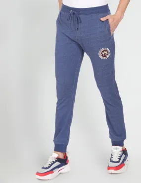 U.S. Polo Assn. Men Blue Mid Rise Solid Joggers