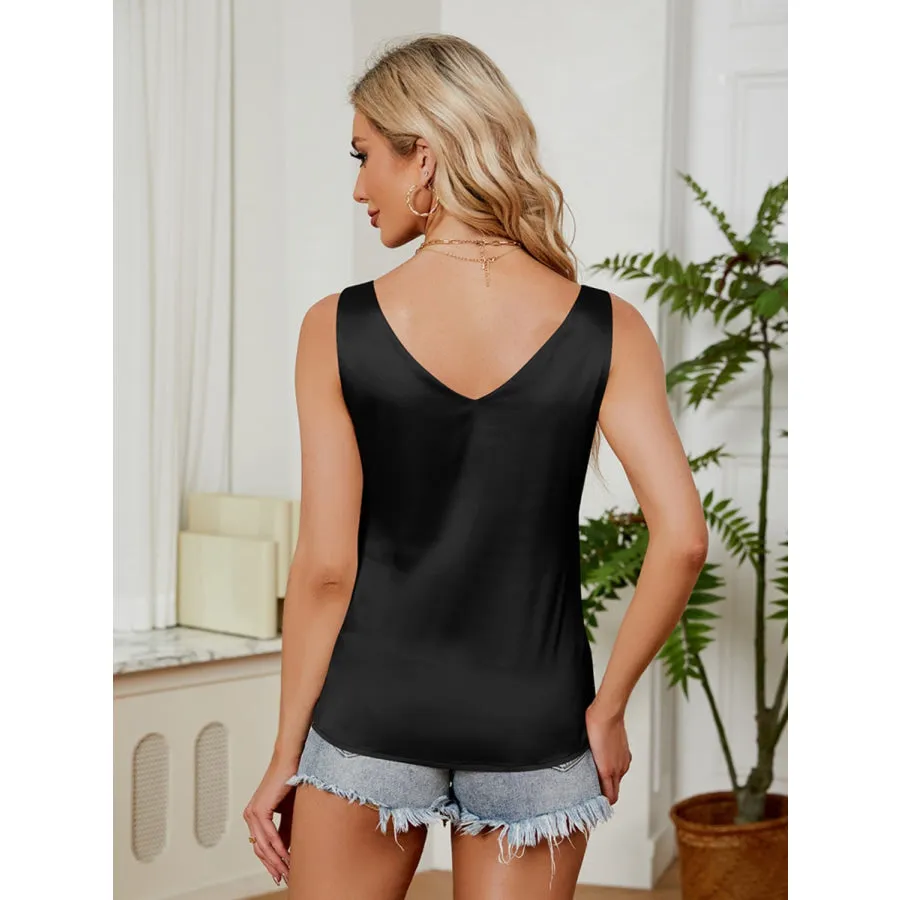 V-Neck Wide Strap Tank