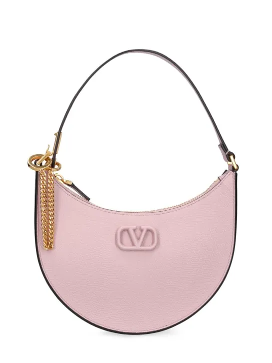 Valentino Garavani   Mini V logo Signature leather hobo bag 