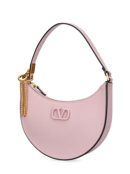 Valentino Garavani   Mini V logo Signature leather hobo bag 