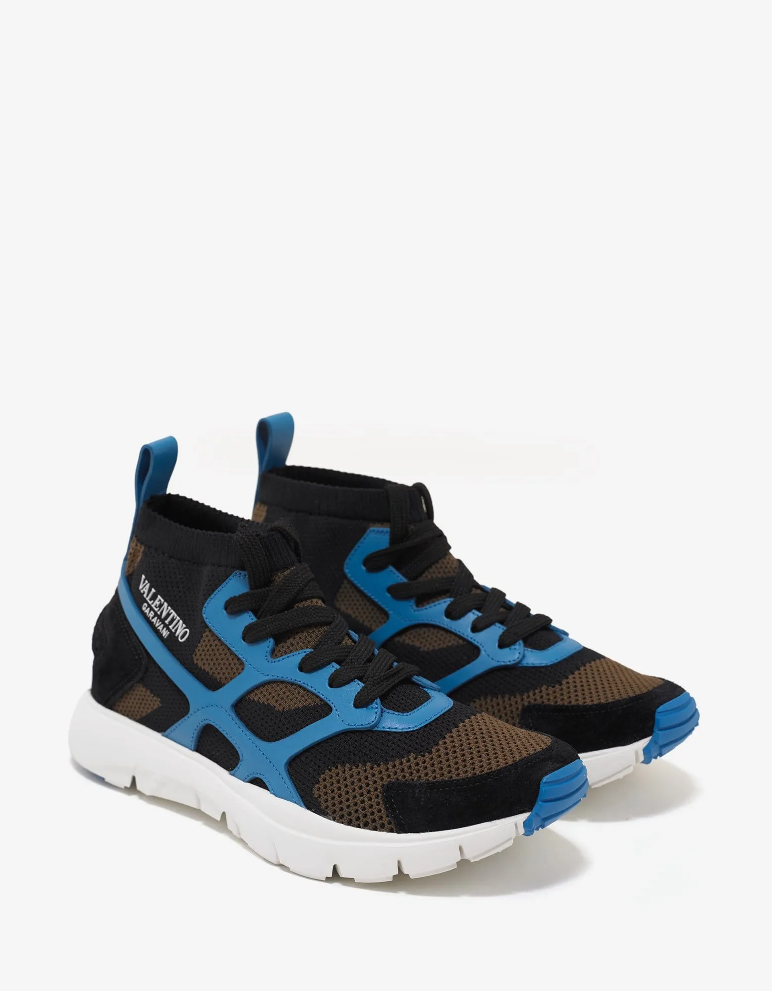 Valentino Garavani Sound High Leather & Mesh Trainers